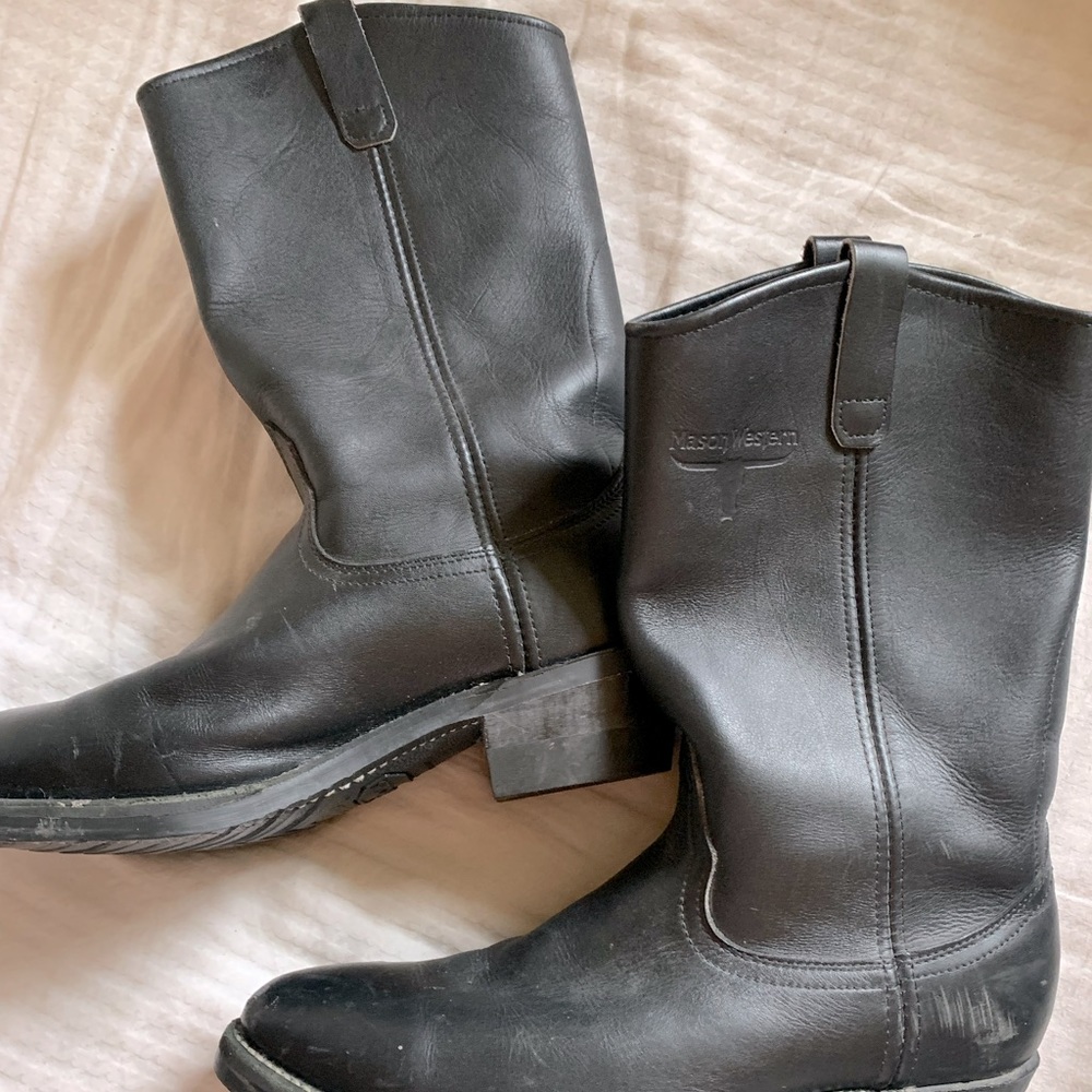 Black cowboy boots